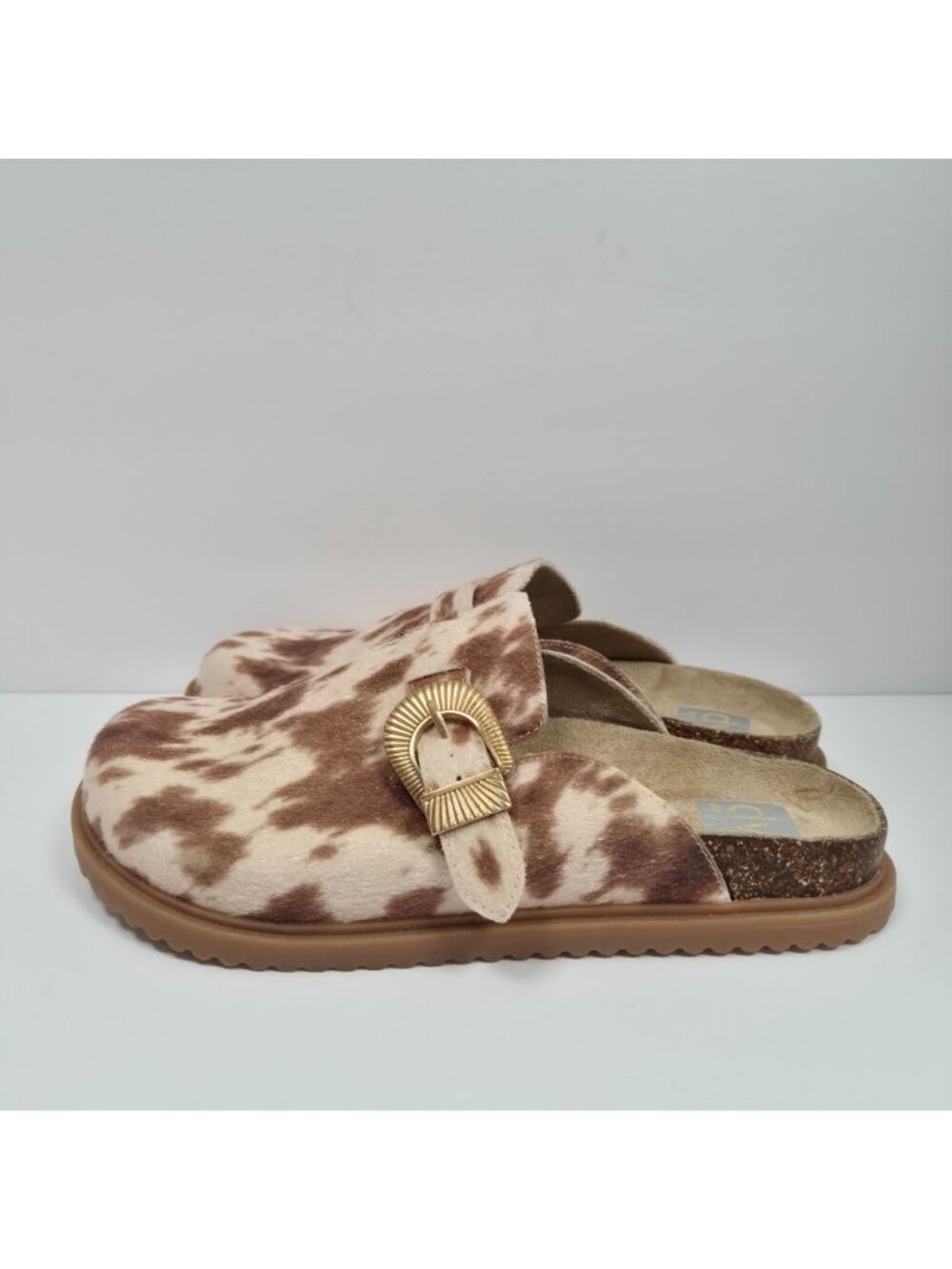 DV by Dolce Vita Yeehaw Women's Brown Faux Calf Hair Mule Clogs US Size 9 - Picture 2 of 8